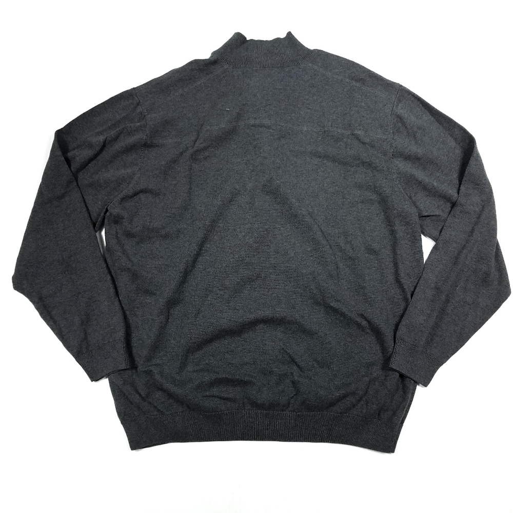 Cabela's Gray Quarter Zip Men's Sweater - Picture 3 of 6